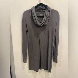 Majestic Paris size 2 blue grey funnel neck dress